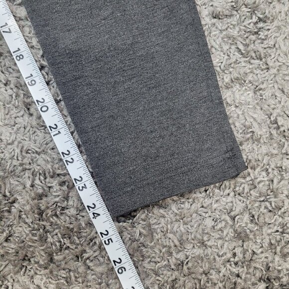 Tahari Size L Charcoal Heathered Ponte Pants Women Leggings Pull-On Wide Waist - Picture 6 of 7